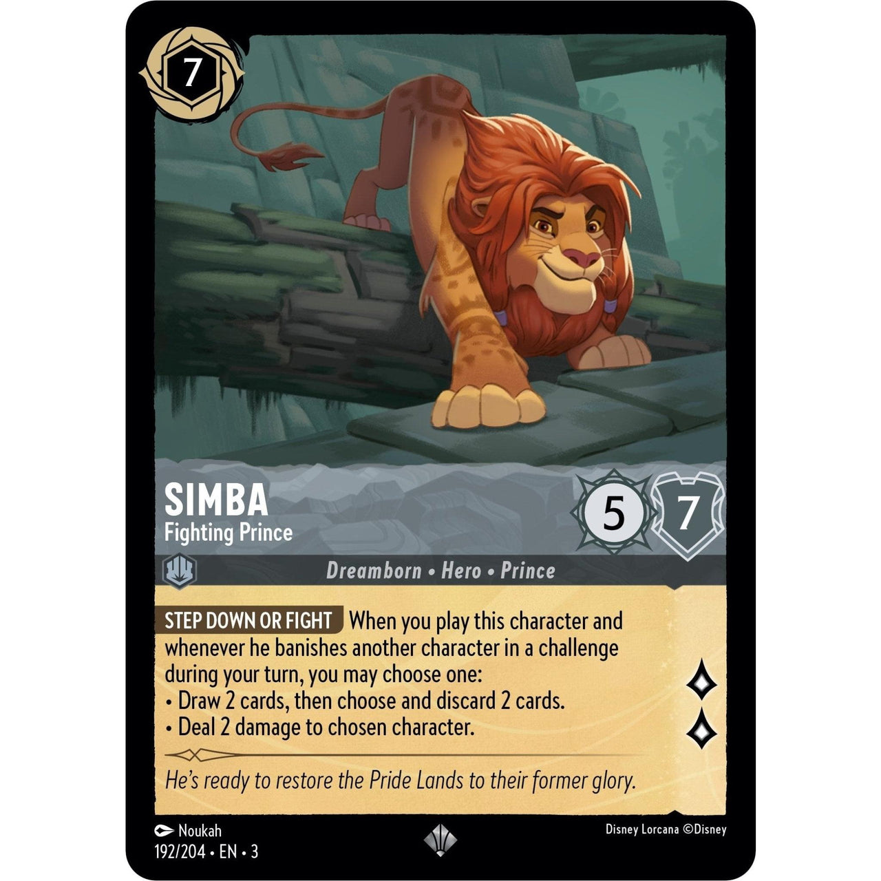 Ravensburger Simba - Fighting Prince (192/204) (Into the Inklands) by LAB7 Malta, Europe