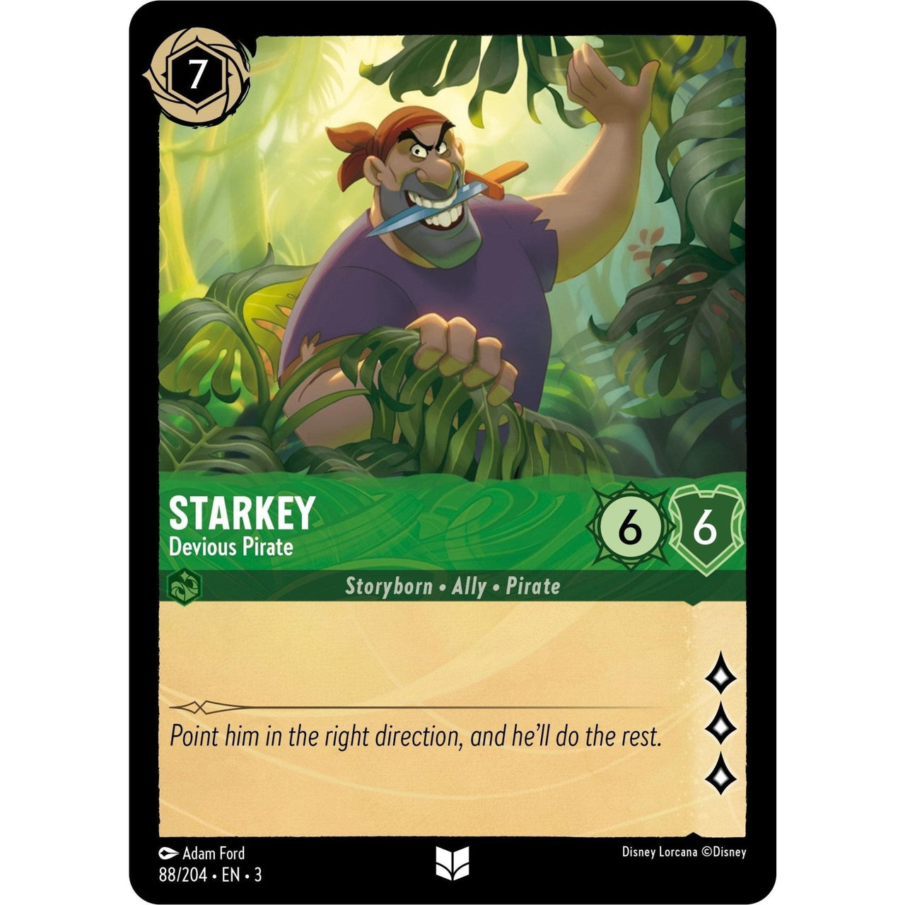 Ravensburger Starkey - Devious Pirate (88/204) (Into the Inklands) by LAB7 Malta, Europe