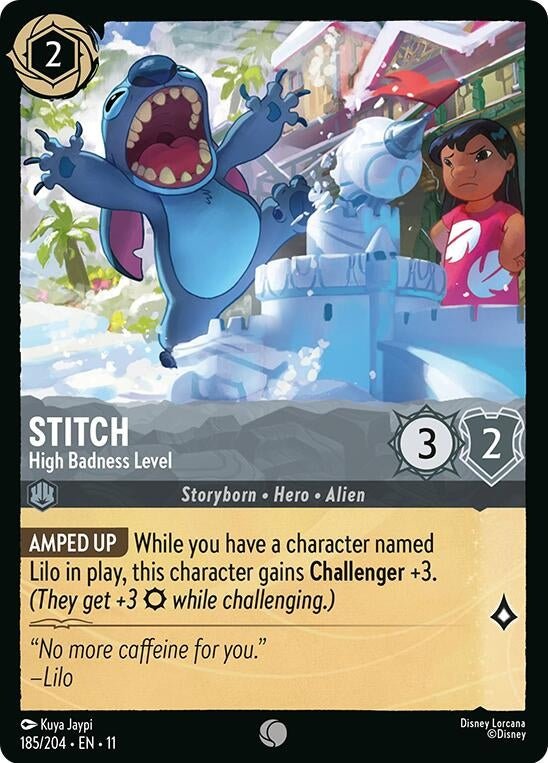 Disney Lorcana Stitch - High Badness Level (185/204) by LAB7 Malta, Europe