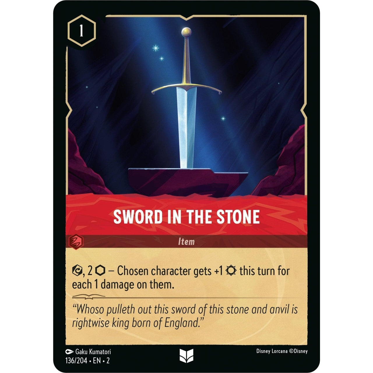 Ravensburger Sword in the Stone (136/204) (Rise of the Floodborn) by LAB7 Malta, Europe