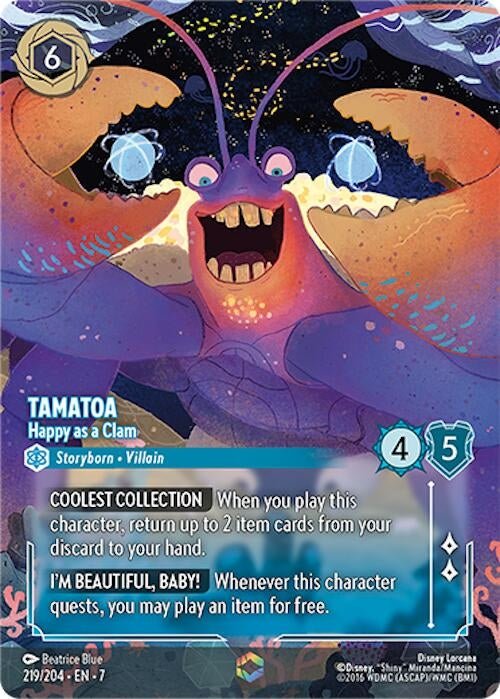 Ravensburger Tamatoa - Happy as a Clam (Enchanted) (219/204) (Archazia's Island) by LAB7 Malta, Europe