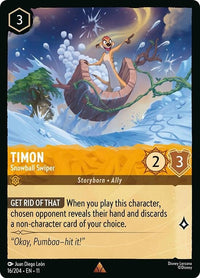 Disney Lorcana Timon - Snowball Swiper (16/204) by LAB7 Malta, Europe