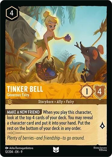 Ravensburger Tinker Bell - Generous Fairy (12/204) (Fabled) by LAB7 Malta, Europe