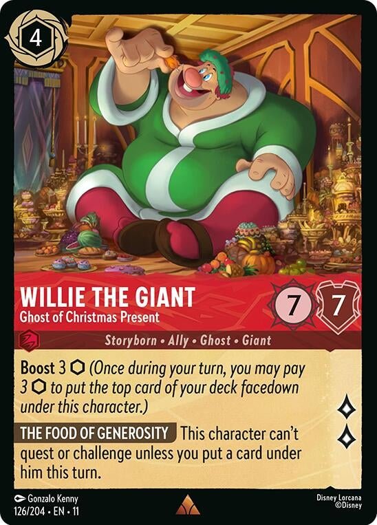 Disney Lorcana Willie the Giant - Ghost of Christmas Present (126/204) by LAB7 Malta, Europe