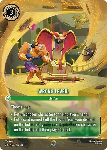 Ravensburger Wrong Lever! (Enchanted) (216/204) (Reign of Jafar) by LAB7 Malta, Europe