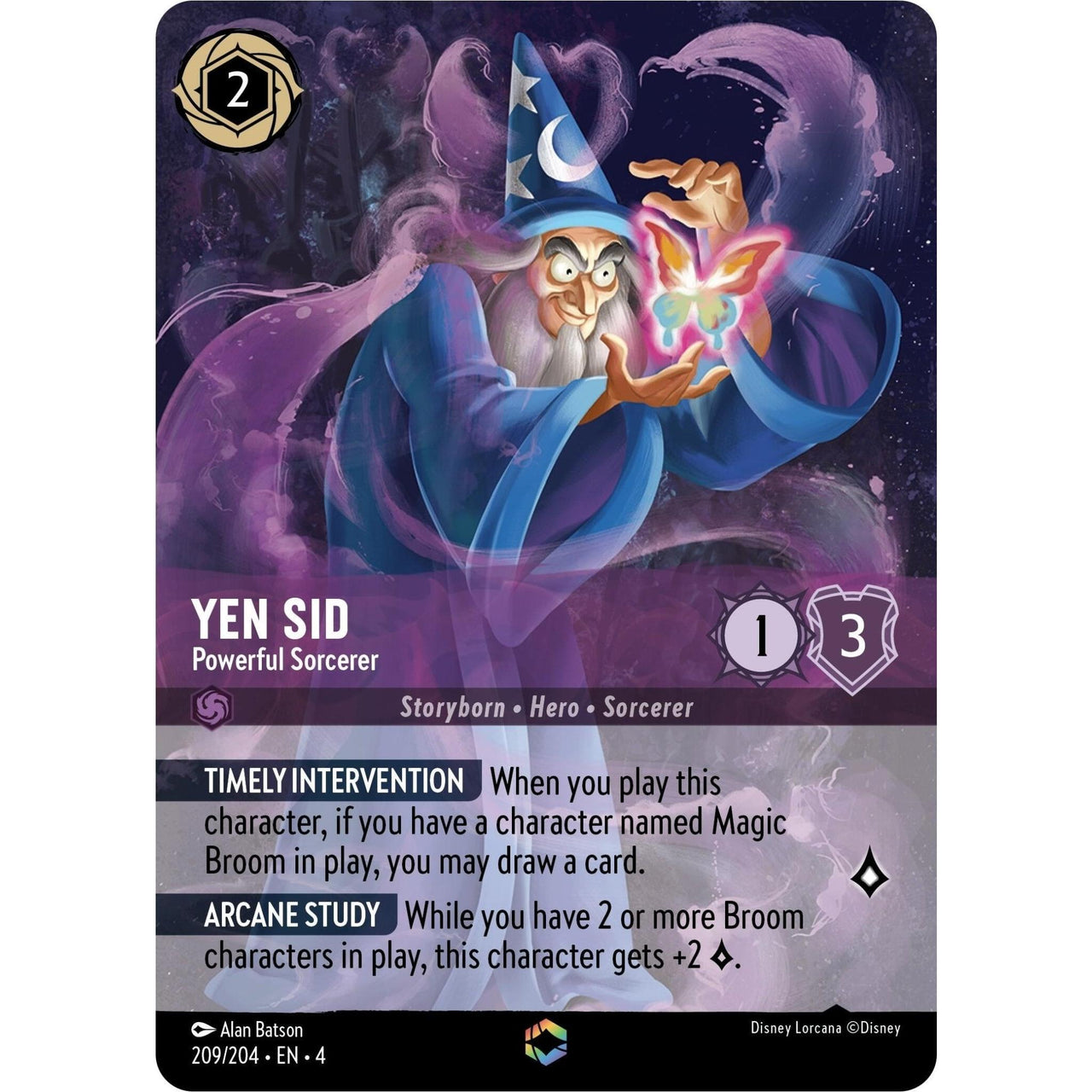 Ravensburger Yen Sid - Powerful Sorcerer (Enchanted) (209/204) (Ursula's Return) by LAB7 Malta, Europe