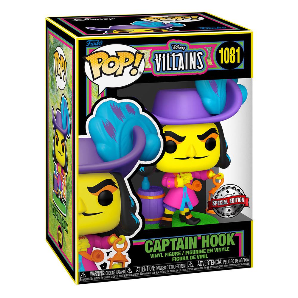 Funko Disney Villains POP! Vinyl Figure Hook (Blacklight) 9 cm by LAB7 Malta, Europe