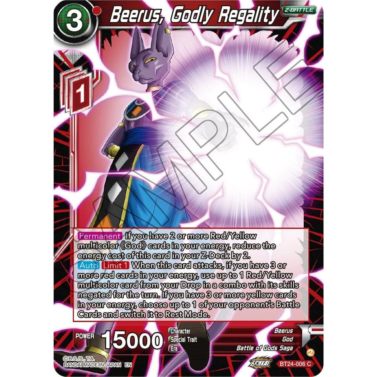 Dragon Ball Super: Masters Beerus, Godly Regality (BT24 - 006) (Beyond Generations) by LAB7 Malta, Europe