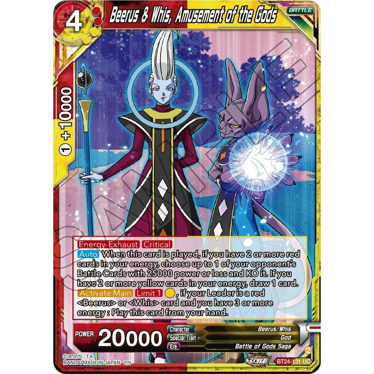 Dragon Ball Super: Masters Beerus & Whis, Amusement of the Gods (BT24 - 131) (Beyond Generations) by LAB7 Malta, Europe