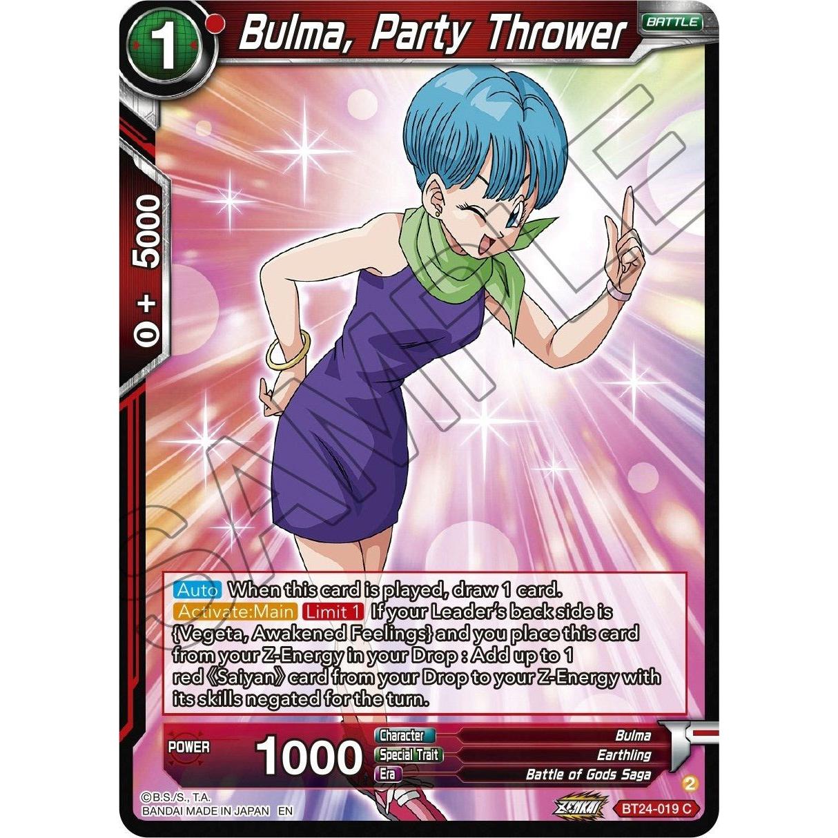 Dragon Ball Super: Masters Bulma, Party Thrower (BT24 - 019) (Beyond Generations) by LAB7 Malta, Europe