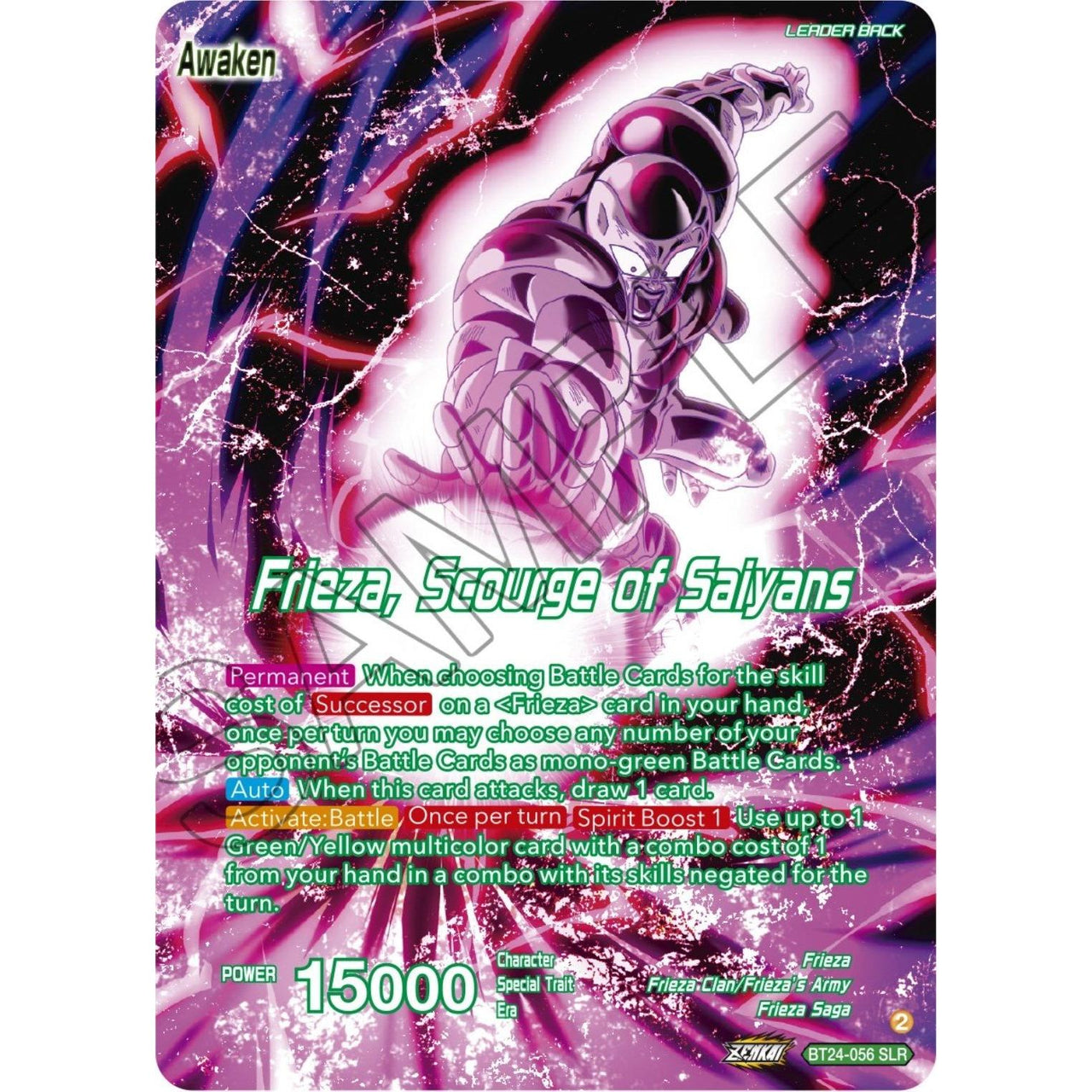 Dragon Ball Super: Masters Frieza // Frieza, Scourge of Saiyans (SLR) (BT24 - 056) (Beyond Generations) by LAB7 Malta, Europe