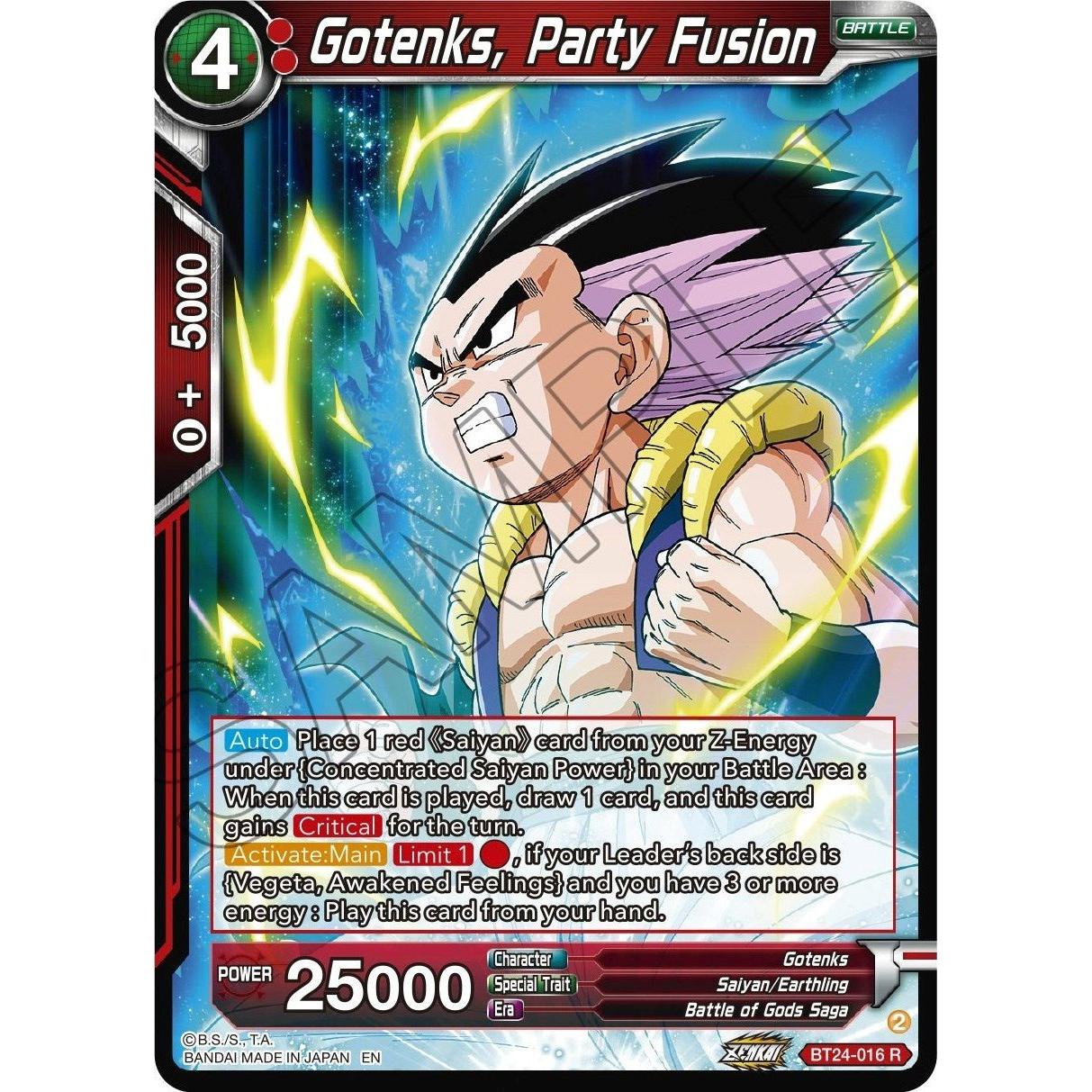 Dragon Ball Super: Masters Gotenks, Party Fusion (BT24 - 016) (Beyond Generations) by LAB7 Malta, Europe