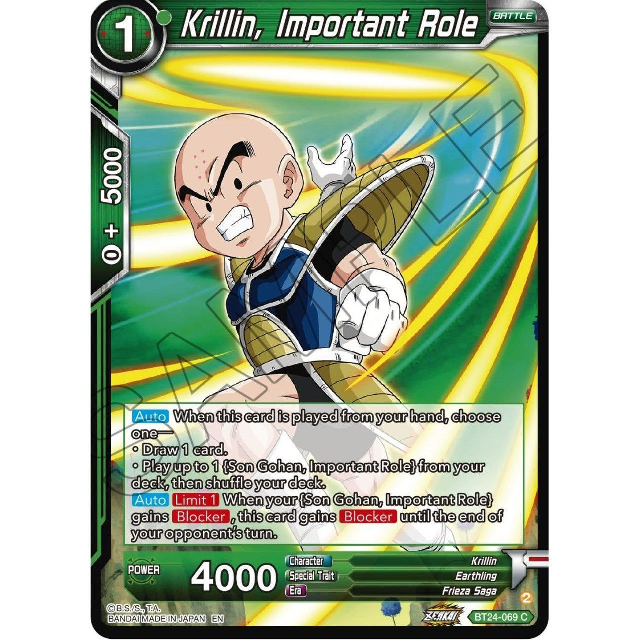 Dragon Ball Super: Masters Krillin, Important Role (BT24 - 069) (Beyond Generations) by LAB7 Malta, Europe