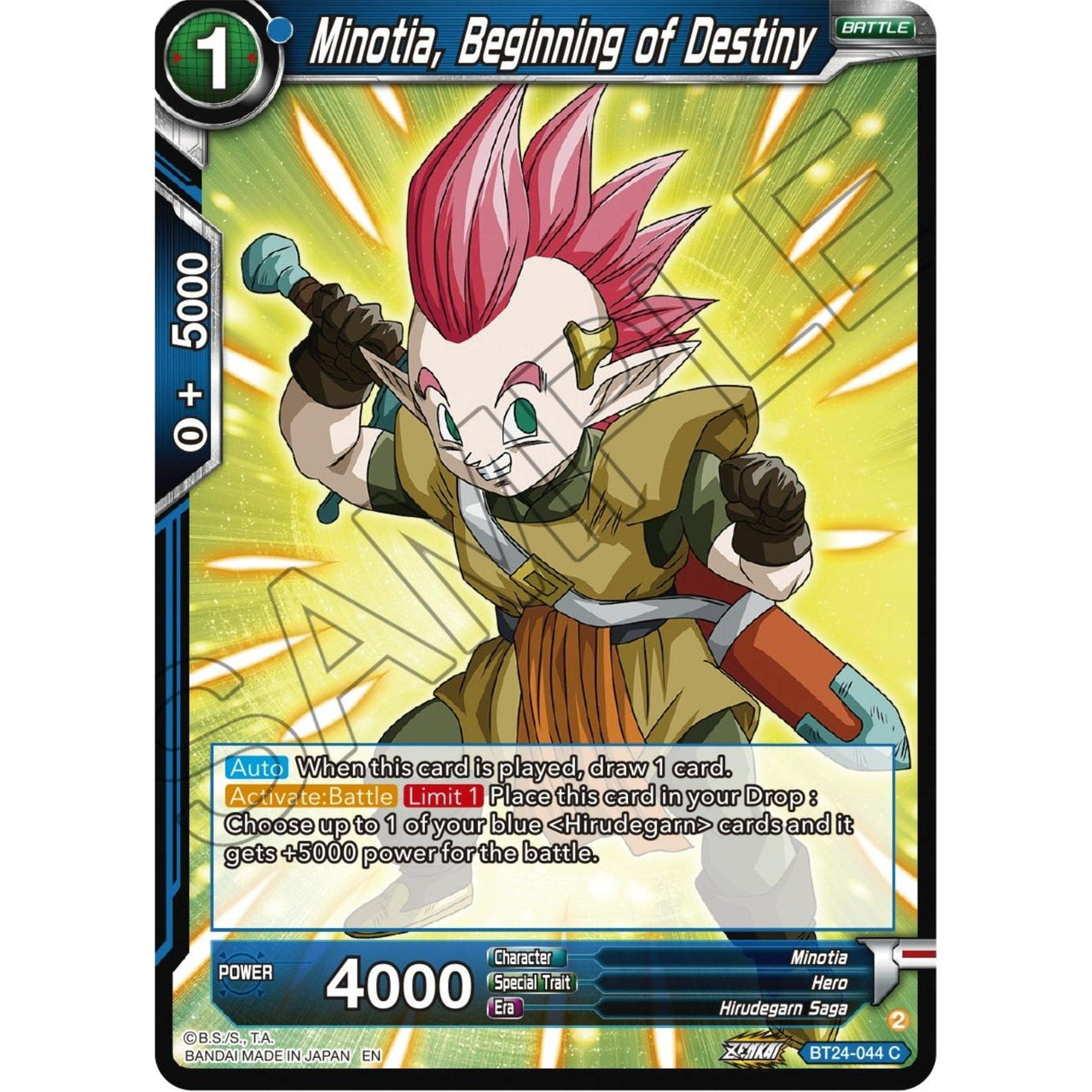 Dragon Ball Super: Masters Minotia, Beginning of Destiny (BT24 - 044) (Beyond Generations) by LAB7 Malta, Europe