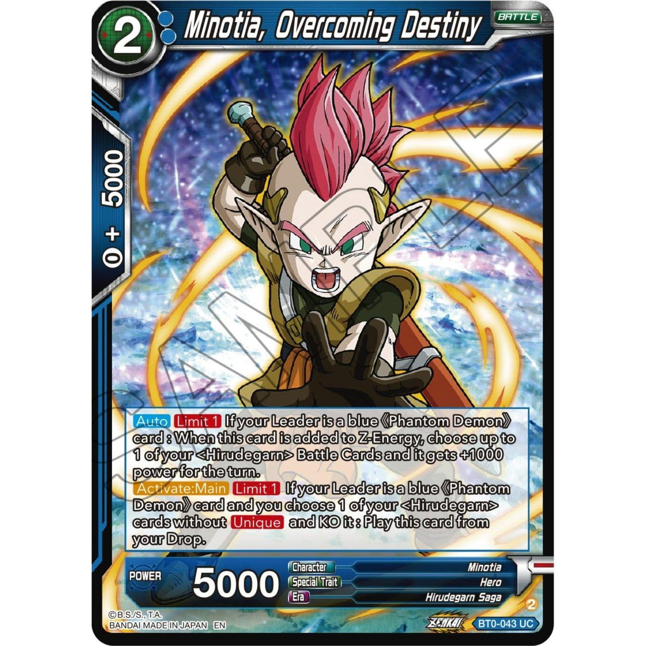 Dragon Ball Super: Masters Minotia, Overcoming Destiny (BT24 - 043) (Beyond Generations) by LAB7 Malta, Europe