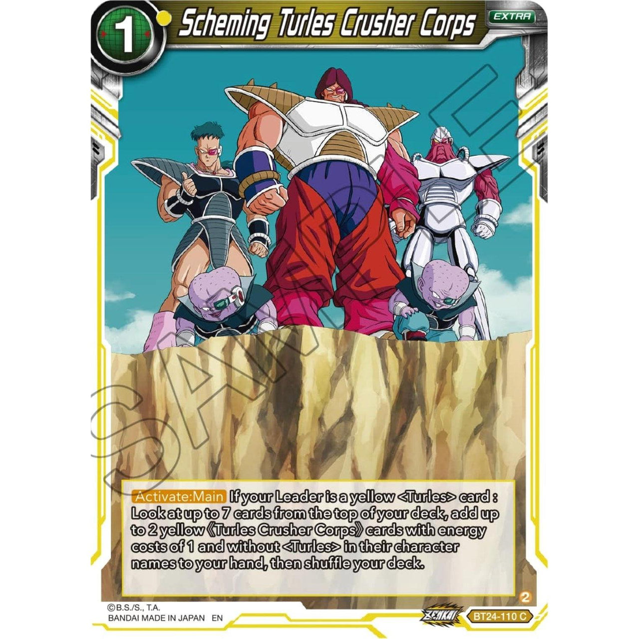 Dragon Ball Super: Masters Scheming Turles Crusher Corps (BT24 - 110) (Beyond Generations) by LAB7 Malta, Europe
