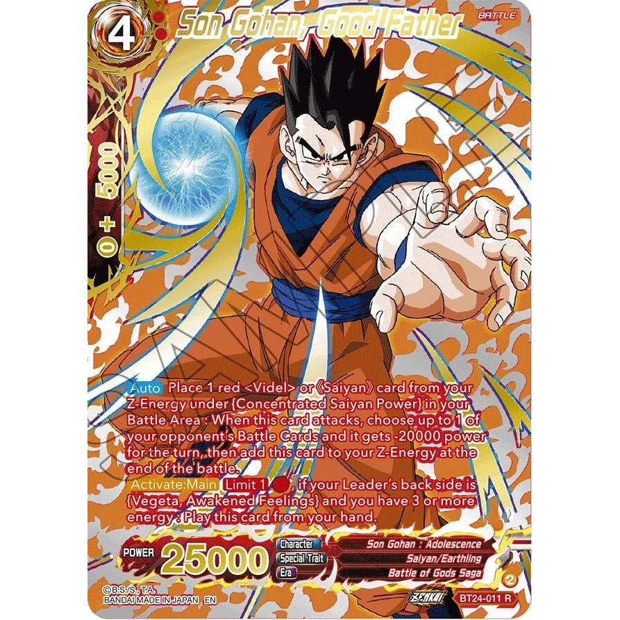Dragon Ball Super: Masters Son Gohan, Good Father (Collector Booster Gold) (BT24 - 011) (Beyond Generations) by LAB7 Malta, Europe