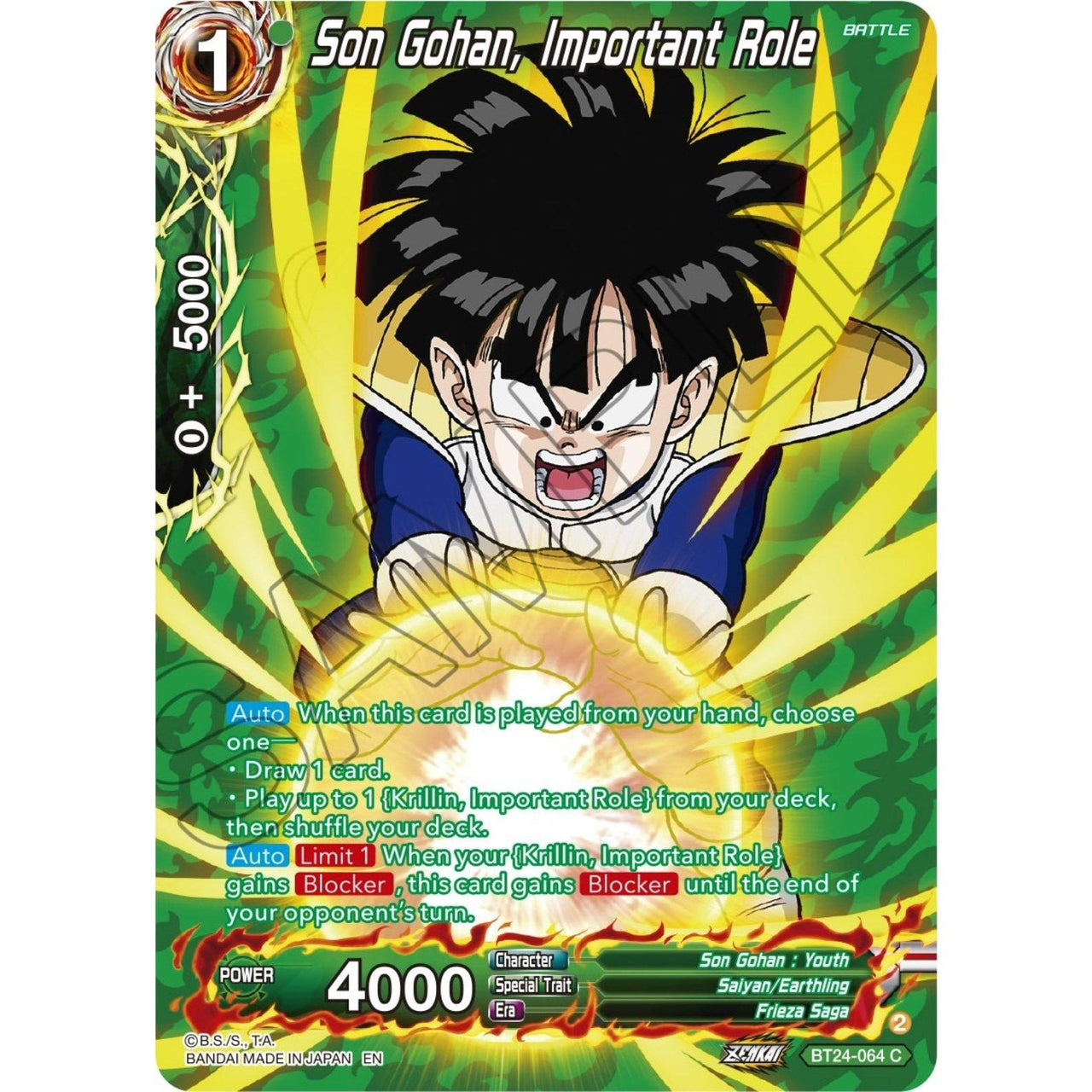 Dragon Ball Super: Masters Son Gohan, Important Role (Collector Booster Silver) (BT24 - 064) (Beyond Generations) by LAB7 Malta, Europe