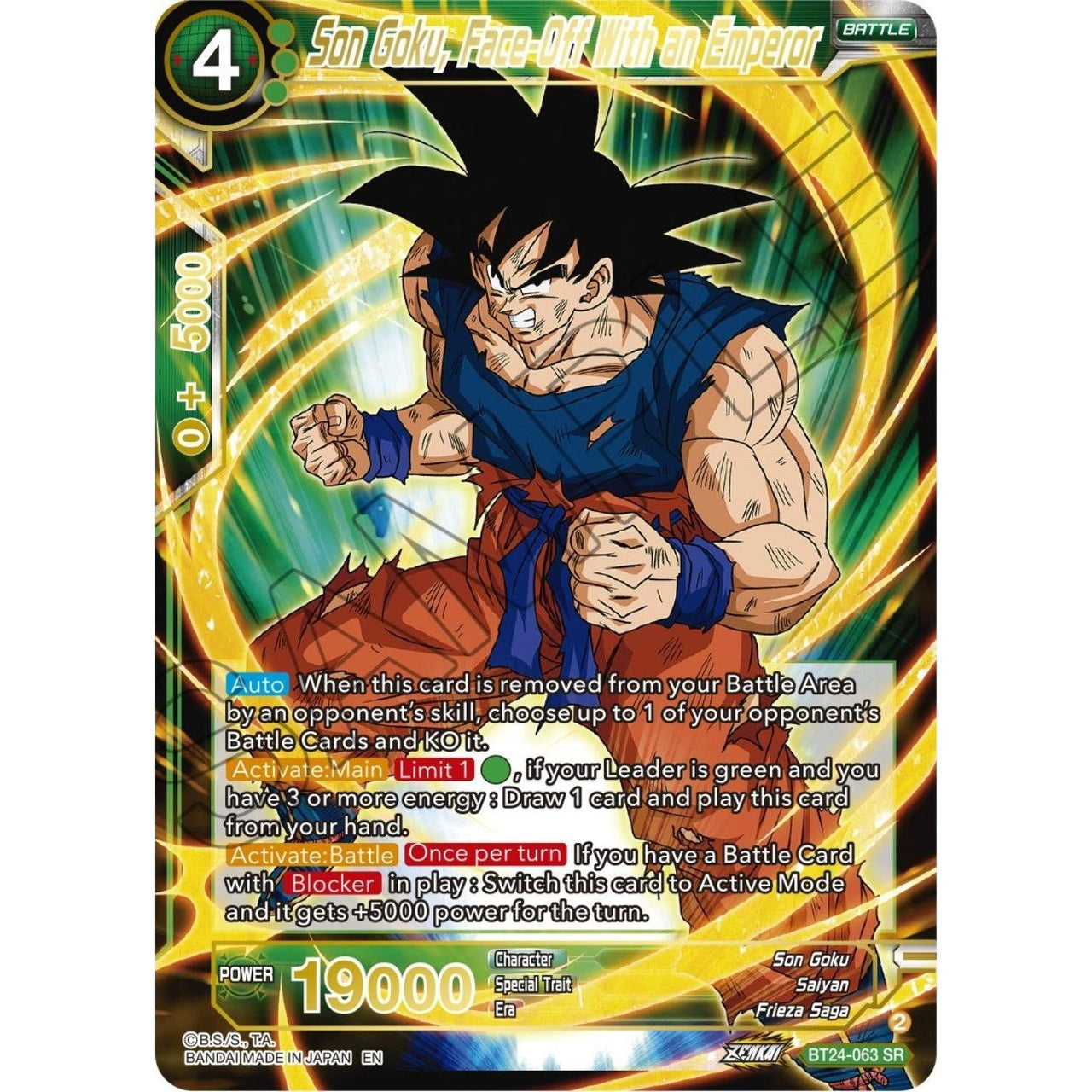 Dragon Ball Super: Masters Son Goku, Face - Off With an Emperor (BT24 - 063) (Beyond Generations) by LAB7 Malta, Europe
