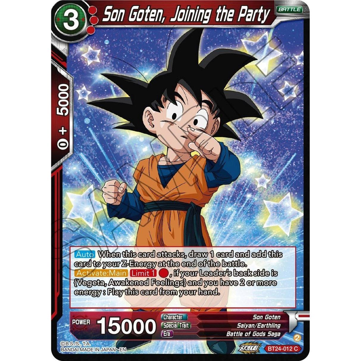 Dragon Ball Super: Masters Son Goten, Joining the Party (BT24 - 012) (Beyond Generations) by LAB7 Malta, Europe