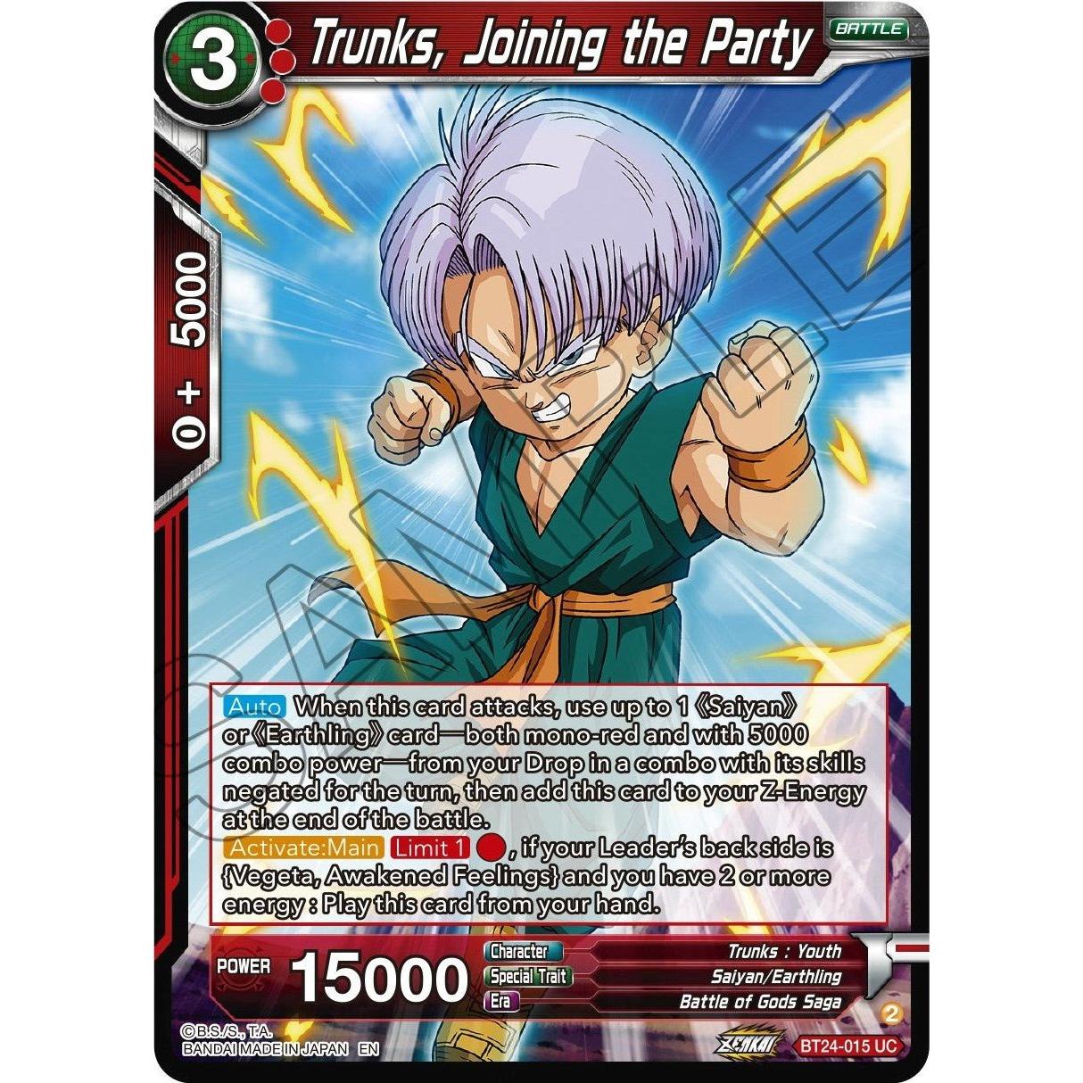 Dragon Ball Super: Masters Trunks, Joining the Party (BT24 - 015) (Beyond Generations) by LAB7 Malta, Europe