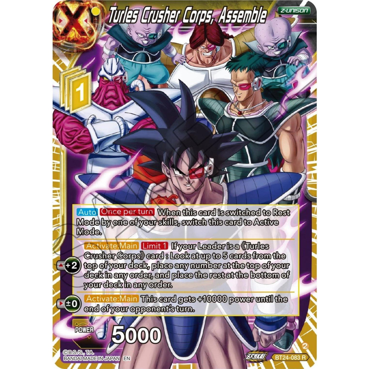 Dragon Ball Super: Masters Turles Crusher Corps, Assemble (BT24 - 083) (Beyond Generations) by LAB7 Malta, Europe