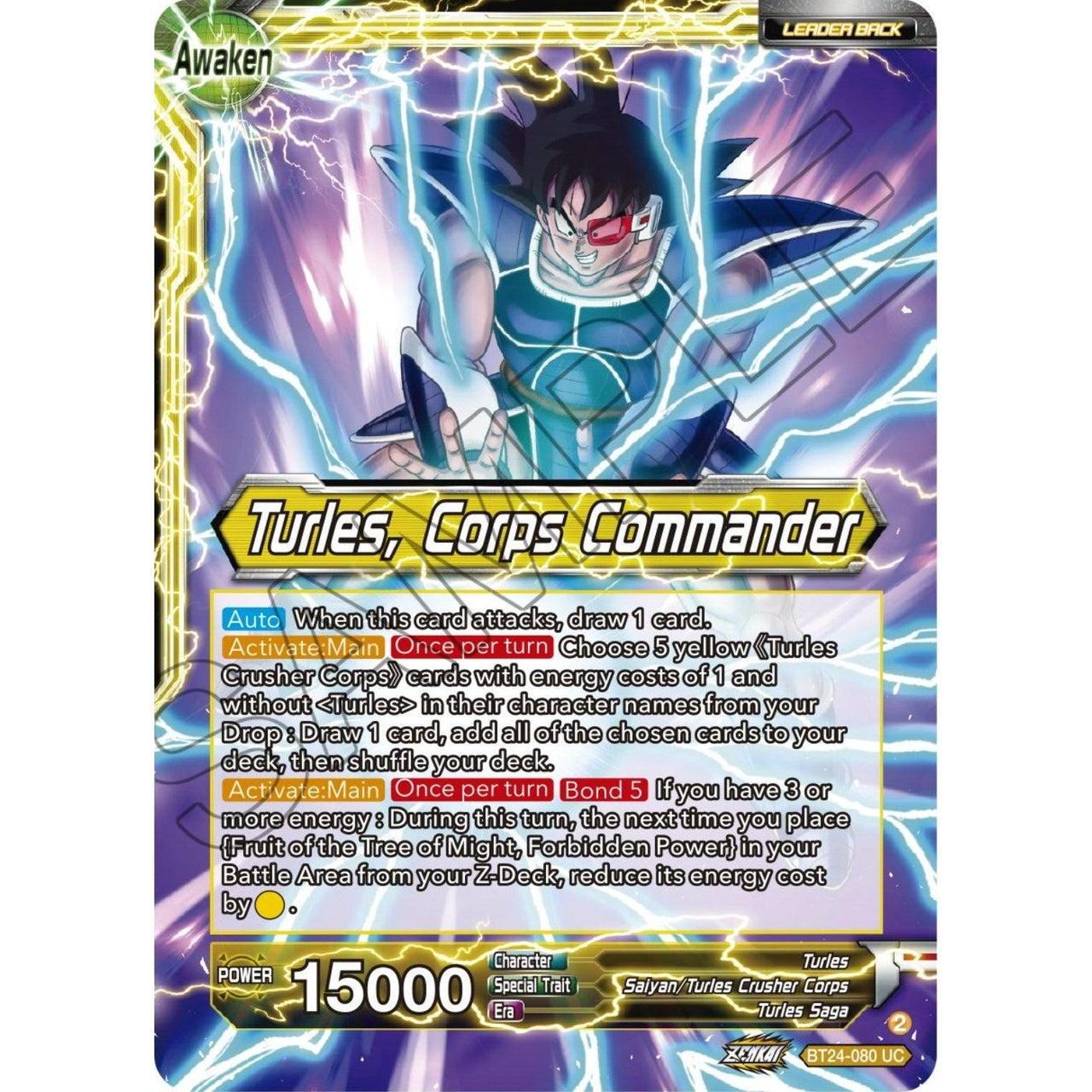 Dragon Ball Super: Masters Turles // Turles, Corps Commander (BT24 - 080) (Beyond Generations) by LAB7 Malta, Europe