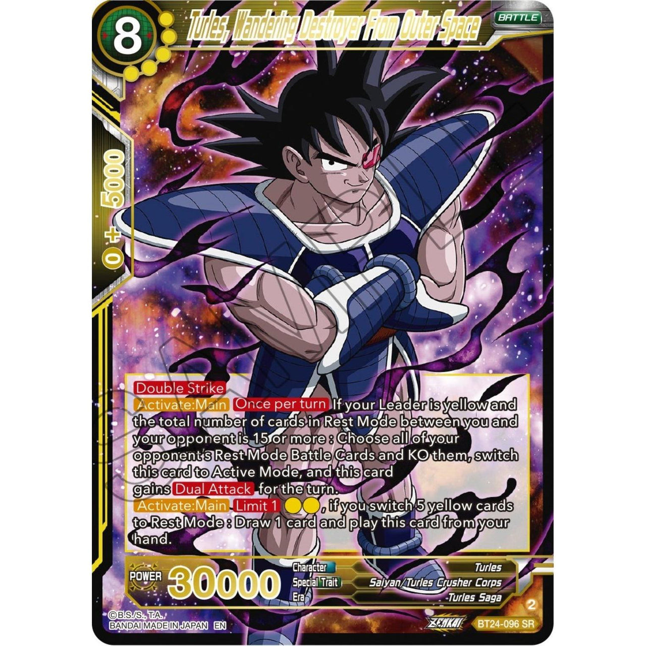 Dragon Ball Super: Masters Turles, Wandering Destroyer From Outer Space (BT24 - 096) (Beyond Generations) by LAB7 Malta, Europe