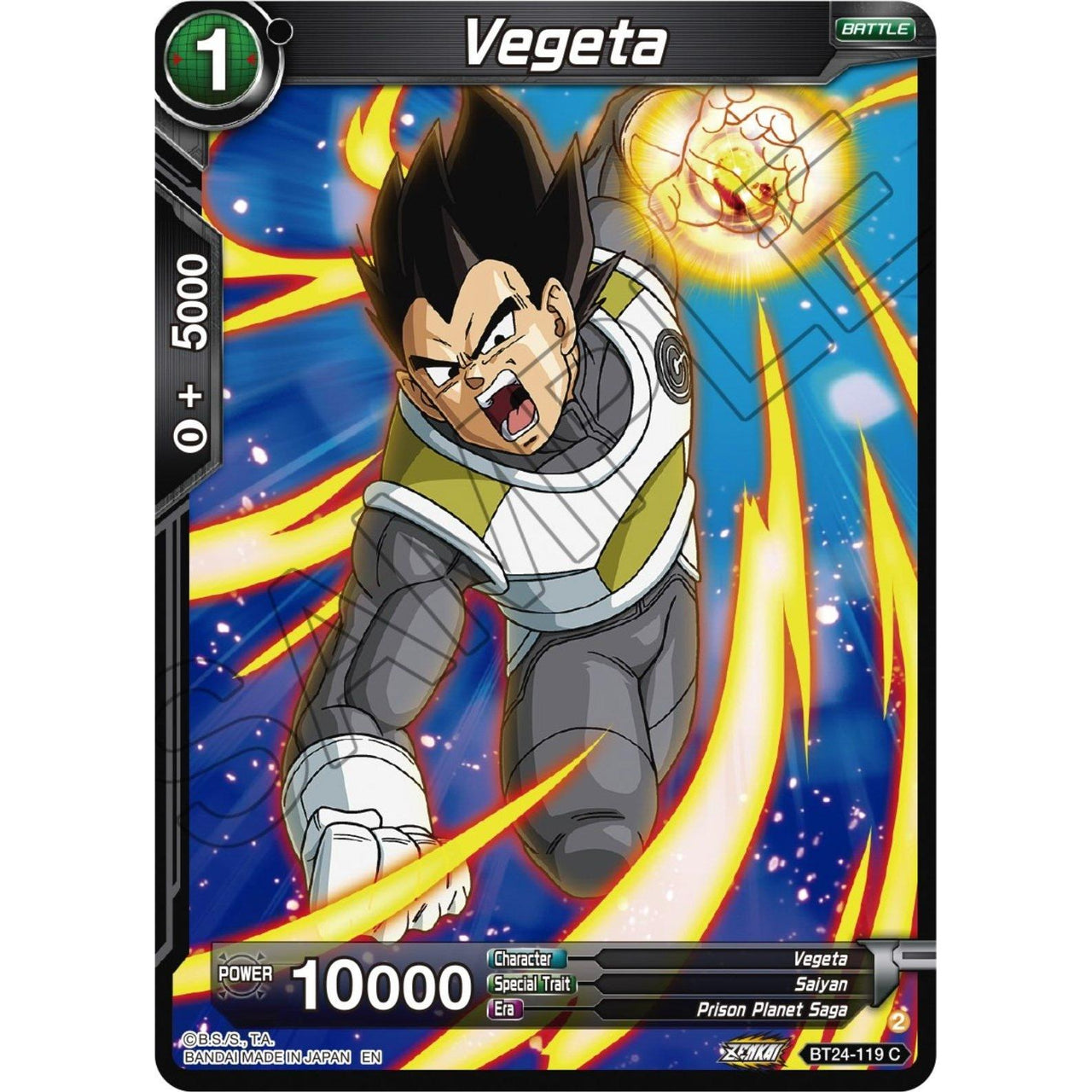 Dragon Ball Super: Masters Vegeta (BT24 - 119) (Beyond Generations) by LAB7 Malta, Europe