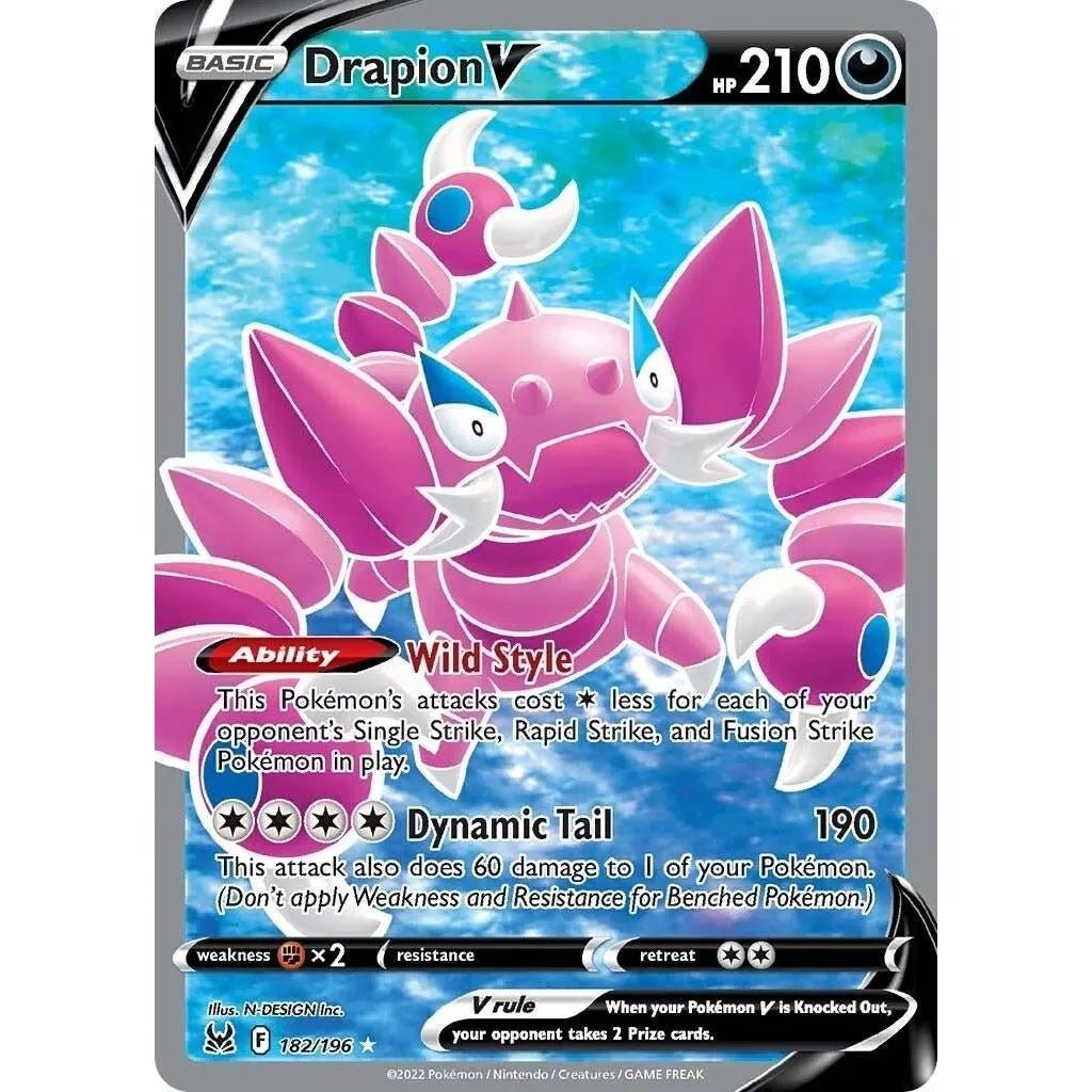 Drapion V (Full Art) (182/196) (SWSH11: Lost Origin) in Malta | LAB7