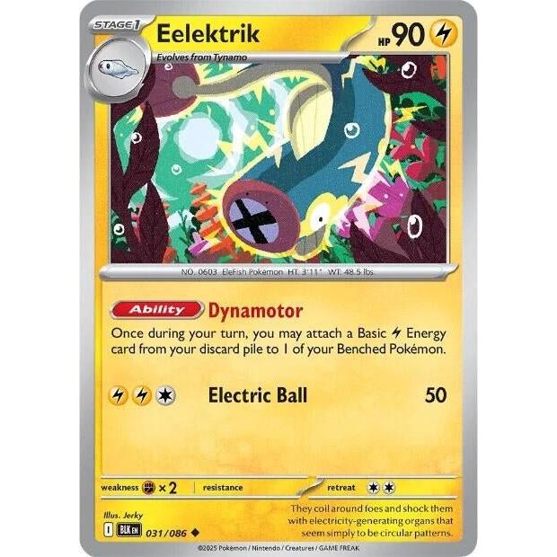 Pokemon Eelektrik (031/086) (SV: Black Bolt) by LAB7 Malta, Europe