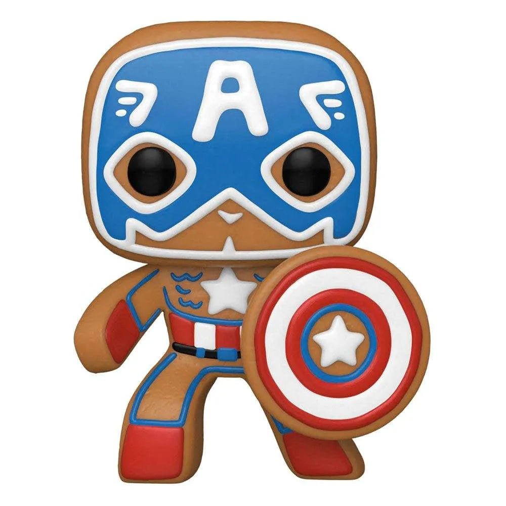 Funko Funko POP! Marvel: Holiday - Captain America Gingerbread Man Pop! Vinyl Figure by LAB7 Malta, Europe