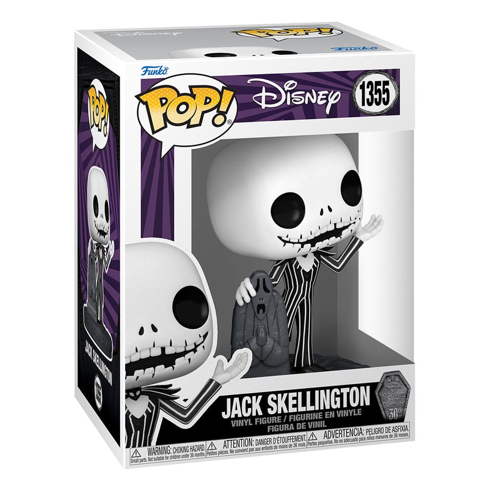 Funko Nightmare Before Christmas 30th Jack w/Gravestone POP! Vinyl 9cm by LAB7 Malta, Europe