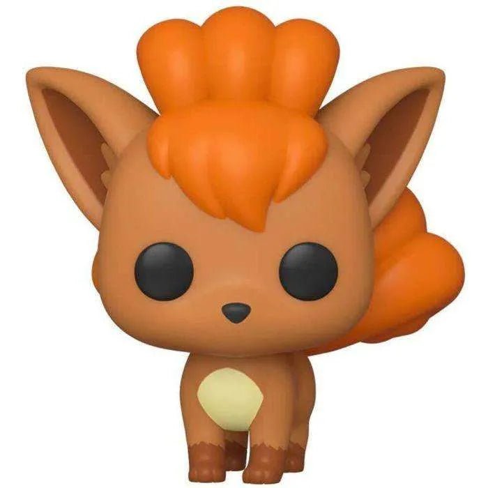 Front view of Funko Pokemon Vulpix Pop! vinyl figure with orange hair, brown fur, and a cream-colored belly patch.