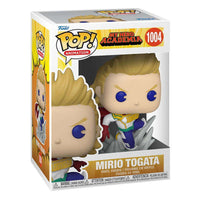 Funko POP! Mirio Togata vinyl figure in hero costume inside its branded My Hero Academia display box.