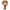 Front view of Funko POP! Rocks BTS Jin vinyl figure with orange hair, polka-dot shirt, and brown pants pointing forward.