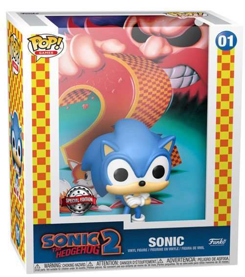 Funko Funko POP! Sonic the Hedgehog 2 POP! Game Cover Vinyl Figure Sonic Exclusive 01 by LAB7 Malta, Europe