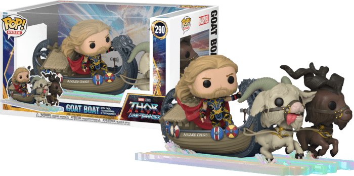 Funko Funko POP! Thor 4: Love and Thunder - Thor, Toothgnasher & Toothgrinder with Goat Boat Pop Rides 290 by LAB7 Malta, Europe