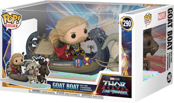 Funko Funko POP! Thor 4: Love and Thunder - Thor, Toothgnasher & Toothgrinder with Goat Boat Pop Rides 290 by LAB7 Malta, Europe