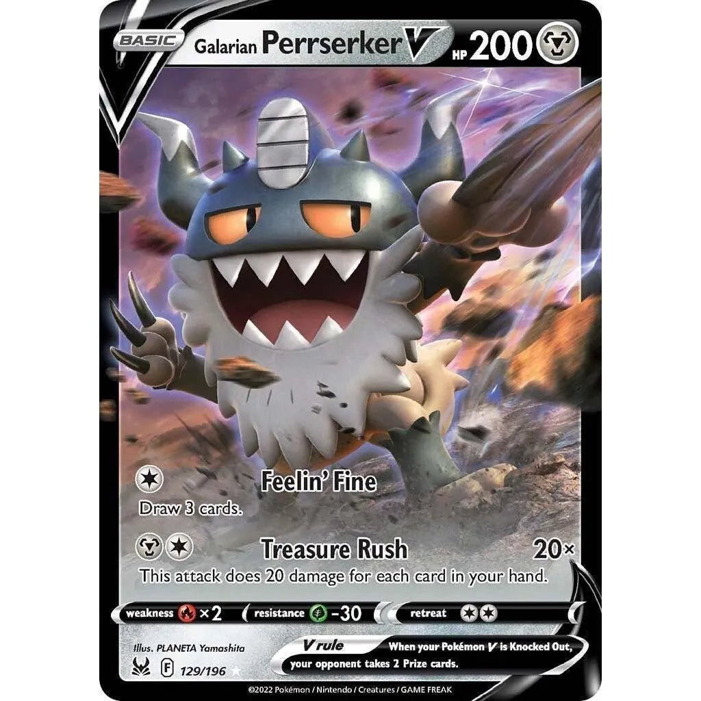 Galarian Perrserker V (129/196) (SWSH11: Lost Origin) in Malta | LAB7