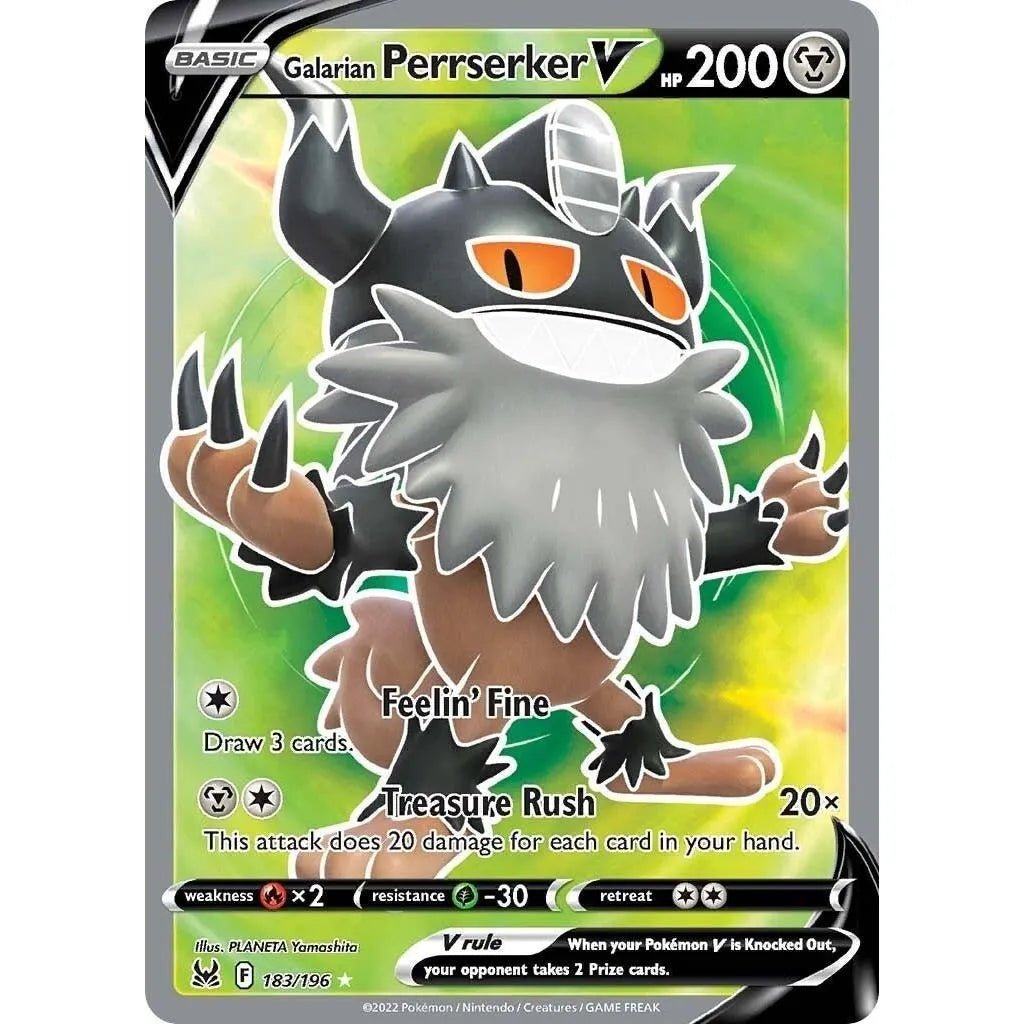 Galarian Perrserker V (Full Art) (183/196) (SWSH11: Lost Origin) in Malta | LAB7