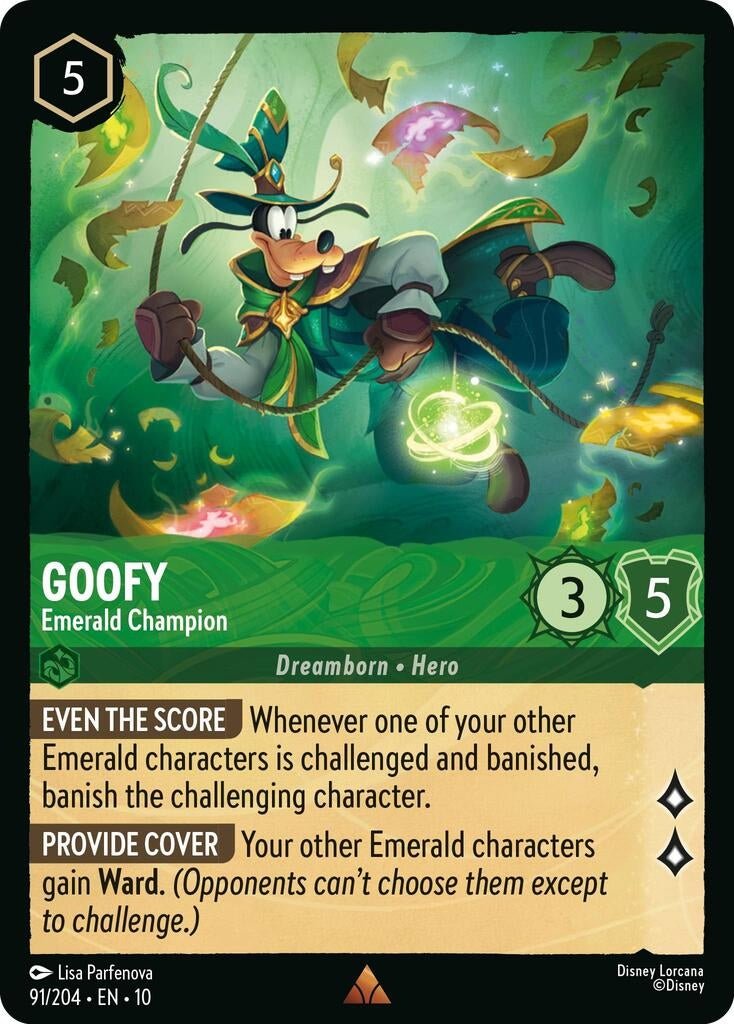 Goofy - Emerald Champion (91/204) (Whispers in the Well) in Malta | LAB7