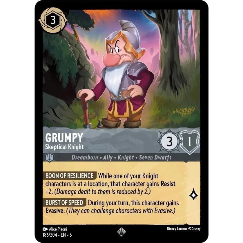 Grumpy - Skeptical Knight (186/204) (Shimmering Skies) in Malta | LAB7