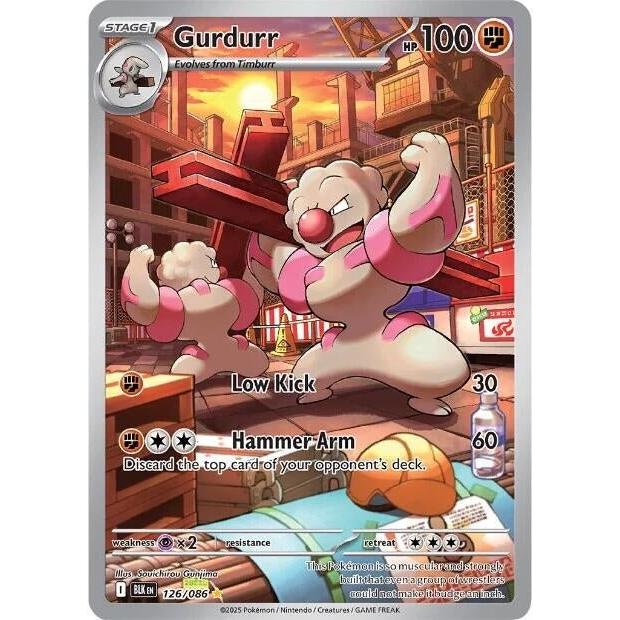 Pokemon Gurdurr (126/086) (SV: Black Bolt) by LAB7 Malta, Europe
