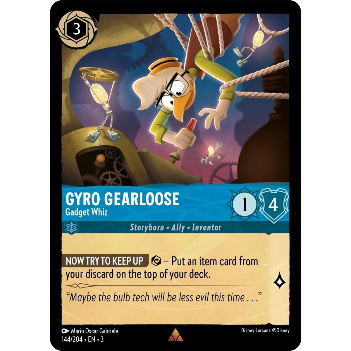 Gyro Gearloose - Gadget Whiz (144/204) (Into the Inklands) in Malta | LAB7