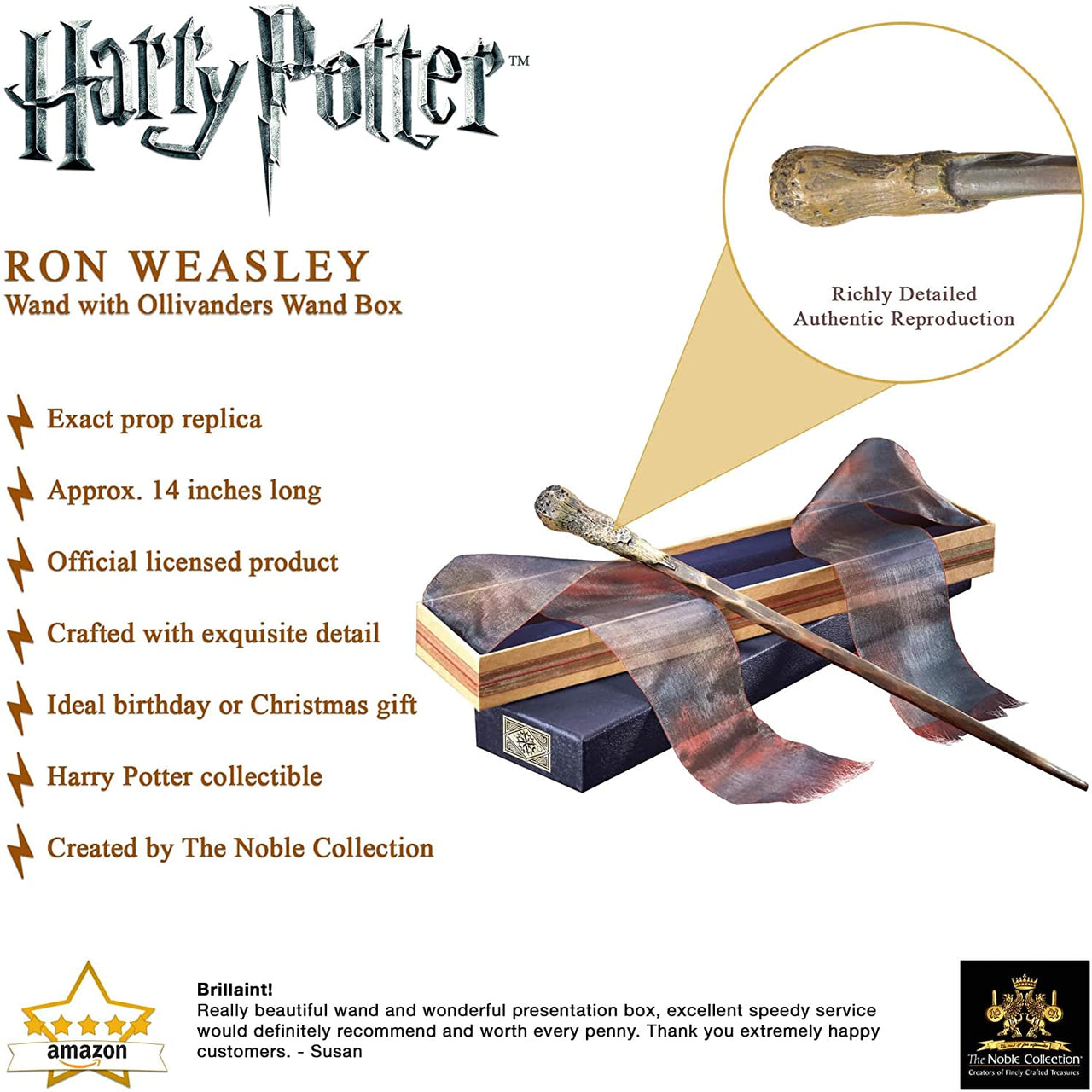 Noble Collection Harry Potter - Ron Weasley´s Wand by LAB7 Malta, Europe