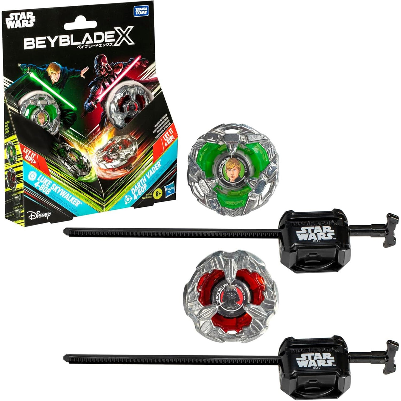 Hasbro Hasbro Beyblade X Star Wars Luke & Darth Vader Dual Pack 4 - 80B 4 - 60P by LAB7 Malta, Europe