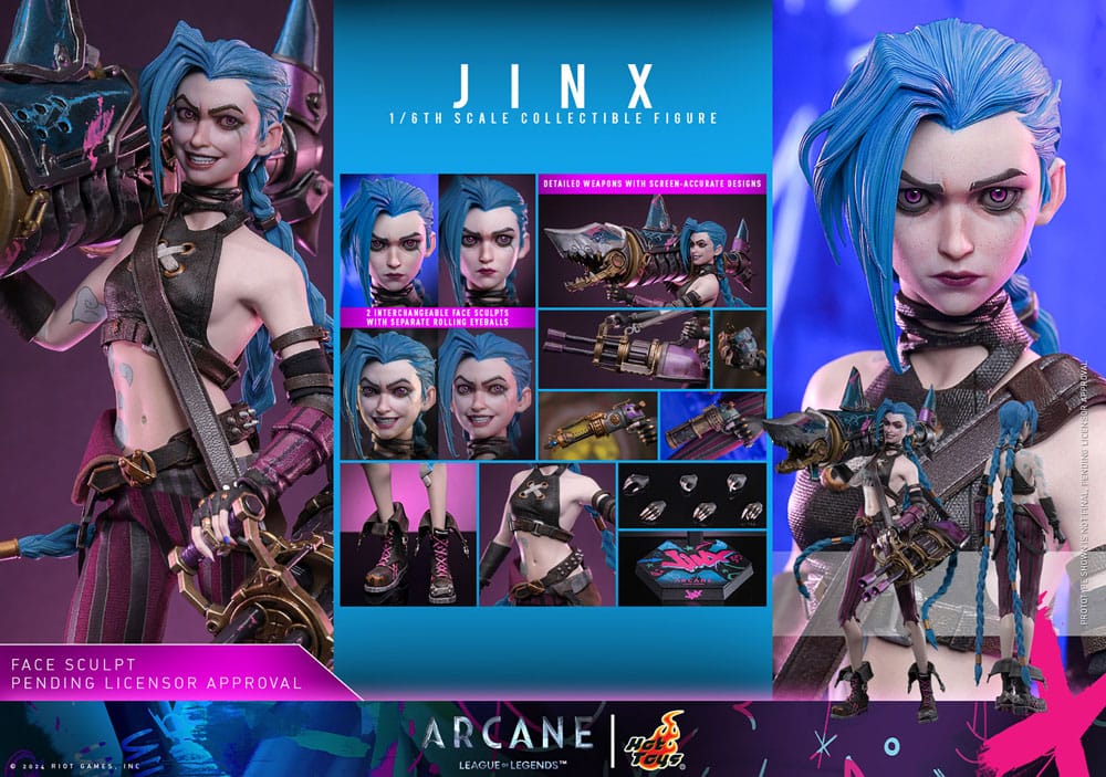 Hot Toys Hot Toys 1/6 Scale Jinx Figure – Arcane Season 2 Collectible by LAB7 Malta, Europe
