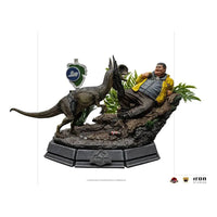 Iron Studios Jurassic Park Statue 1/10 Dennis Nedry meets the Dilophosaurus by LAB7 Malta, Europe