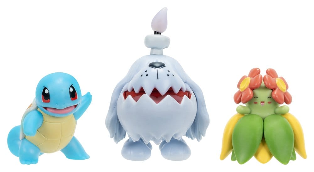 Jazwares Pokémon Battle Figure 3-Pack Squirtle, Greavard & Bellossom